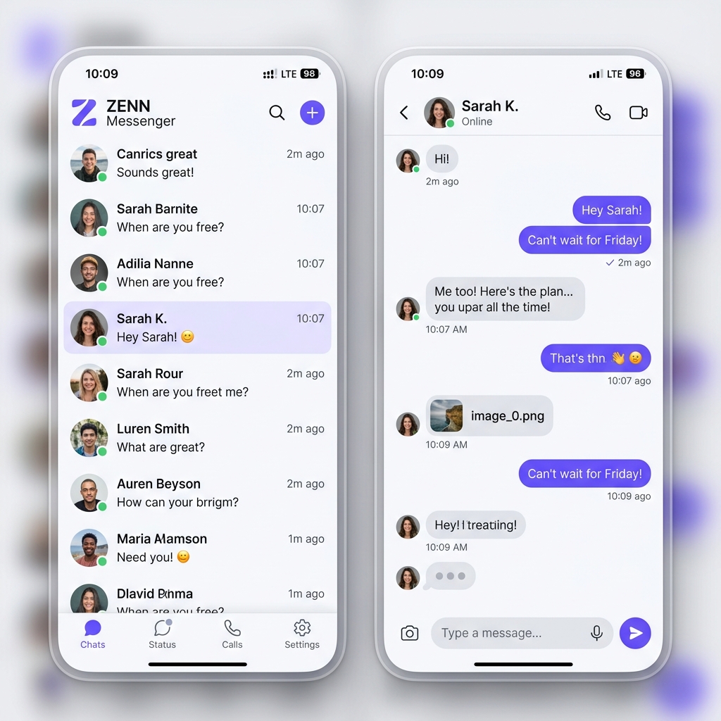 Interface do ZENN Messenger